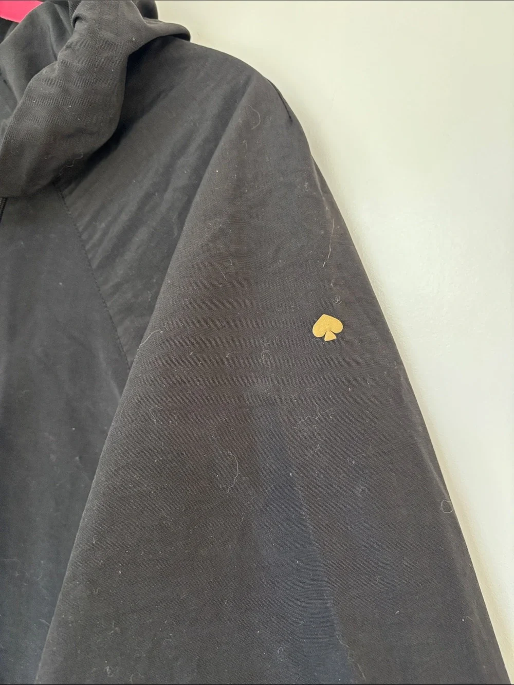 kate spade Black Hooded Half-Zip Utility Jacket